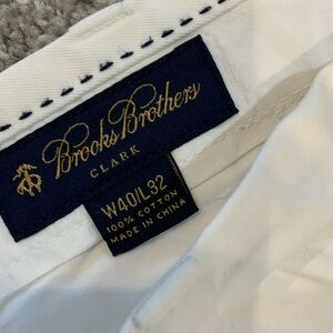 Brooks Brothers Clark White Mens Pants 40x32